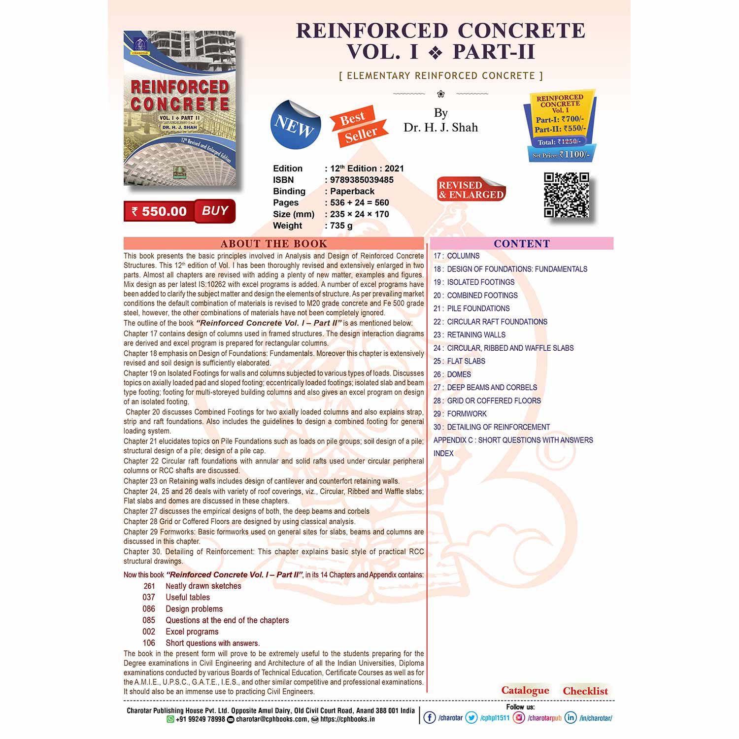 Reinforced Concrete Vol. I (Part I & Part II ) By Dr. H. J. Shah - Image 9